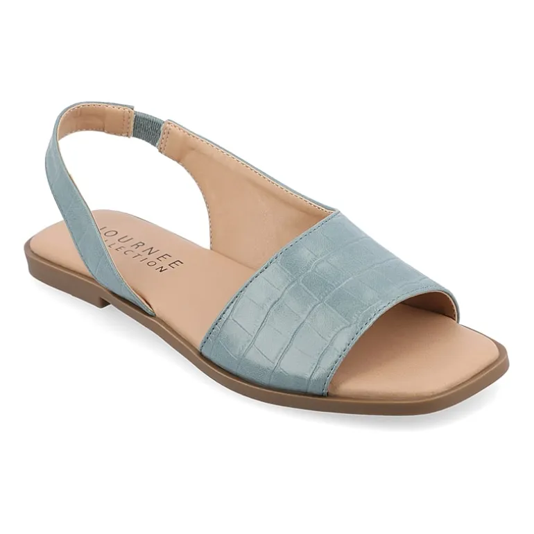 Journee Collection Womens Brinsley Slingback Strap Flat Sandals