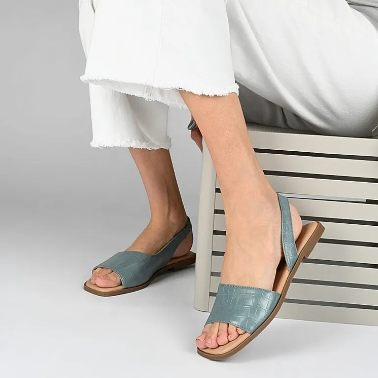 Journee Collection Womens Brinsley Slingback Strap Flat Sandals