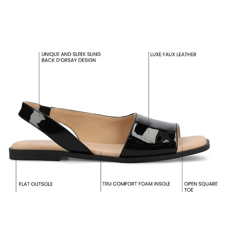 Journee Collection Womens Brinsley Slingback Strap Flat Sandals