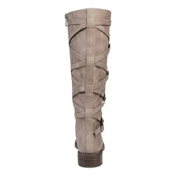 Journee Collection Womens Carly Extra Wide Calf Stacked Heel Riding Boots