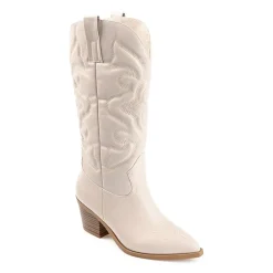 Journee Collection Womens Chantry Stacked Heel Dress Boots