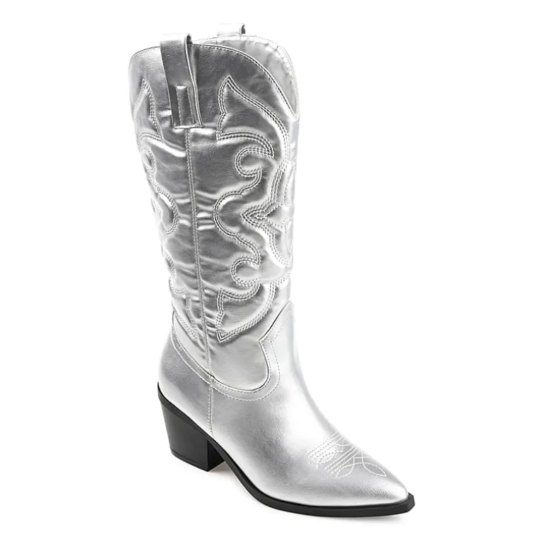 Journee Collection Womens Chantry Stacked Heel Dress Boots