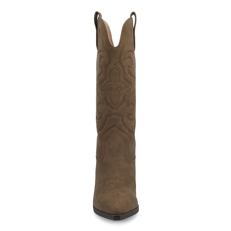 Journee Collection Womens Chantry Stacked Heel Dress Boots
