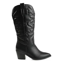 Journee Collection Womens Chantry Stacked Heel Dress Boots