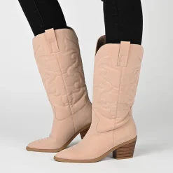 Journee Collection Womens Chantry Stacked Heel Dress Boots