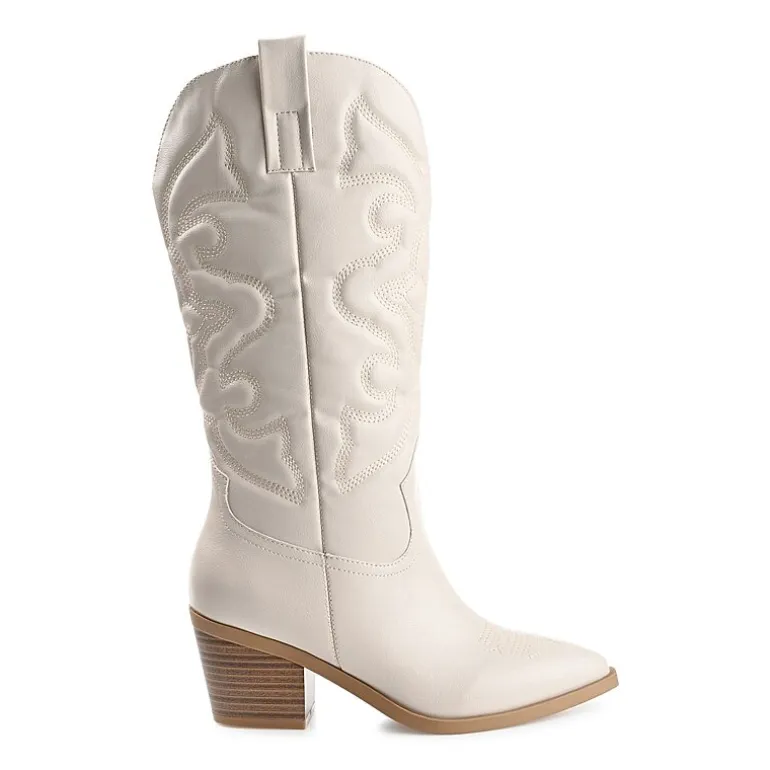 Journee Collection Womens Chantry Stacked Heel Dress Boots