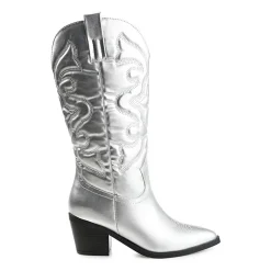 Journee Collection Womens Chantry Stacked Heel Dress Boots