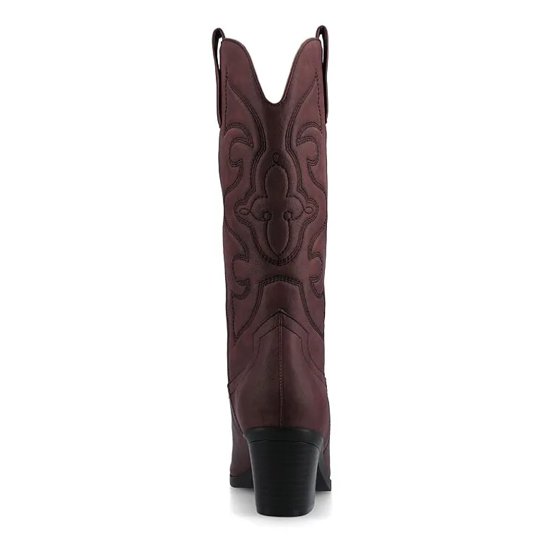 Journee Collection Womens Chantry Stacked Heel Dress Boots