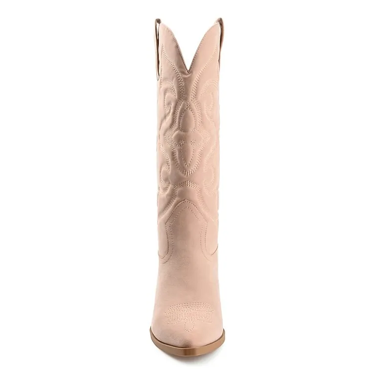 Journee Collection Womens Chantry Stacked Heel Dress Boots
