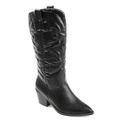 Journee Collection Womens Chantry Stacked Heel Dress Boots