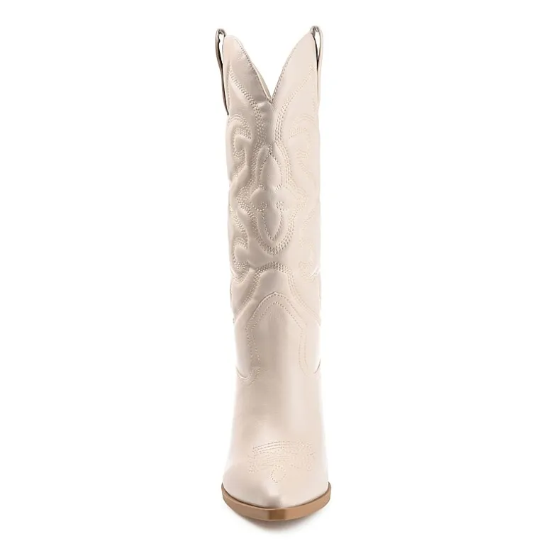 Journee Collection Womens Chantry Stacked Heel Dress Boots