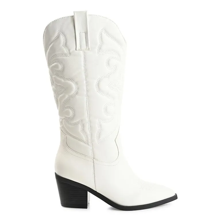 Journee Collection Womens Chantry Stacked Heel Dress Boots