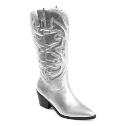 Journee Collection Womens Chantry Stacked Heel Dress Boots