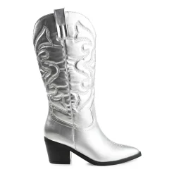Journee Collection Womens Chantry Stacked Heel Dress Boots