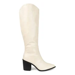Journee Collection Womens Daria Wide Calf Stacked Heel Riding Boots