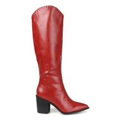 Journee Collection Womens Daria Wide Calf Stacked Heel Riding Boots