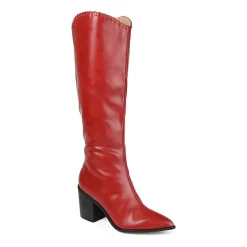 Journee Collection Womens Daria Wide Calf Stacked Heel Riding Boots
