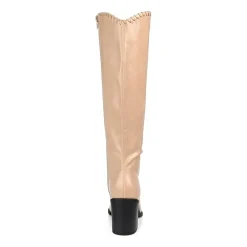 Journee Collection Womens Daria Wide Calf Stacked Heel Riding Boots