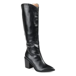 Journee Collection Womens Daria Wide Calf Stacked Heel Riding Boots
