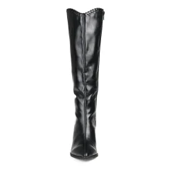 Journee Collection Womens Daria Wide Calf Stacked Heel Riding Boots
