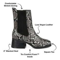 Journee Collection Womens Desree Stacked Heel Booties