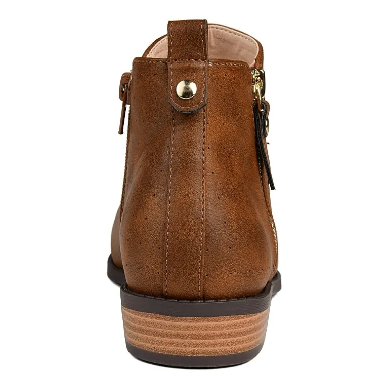 Journee Collection Womens Ellis Stacked Heel Booties