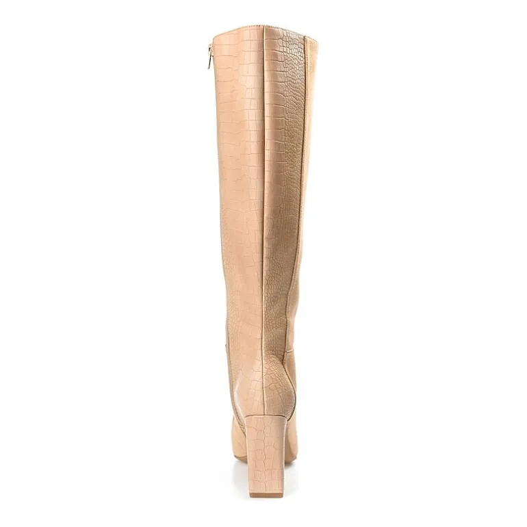 Journee Collection Womens Elisabeth Block Heel Dress Boots