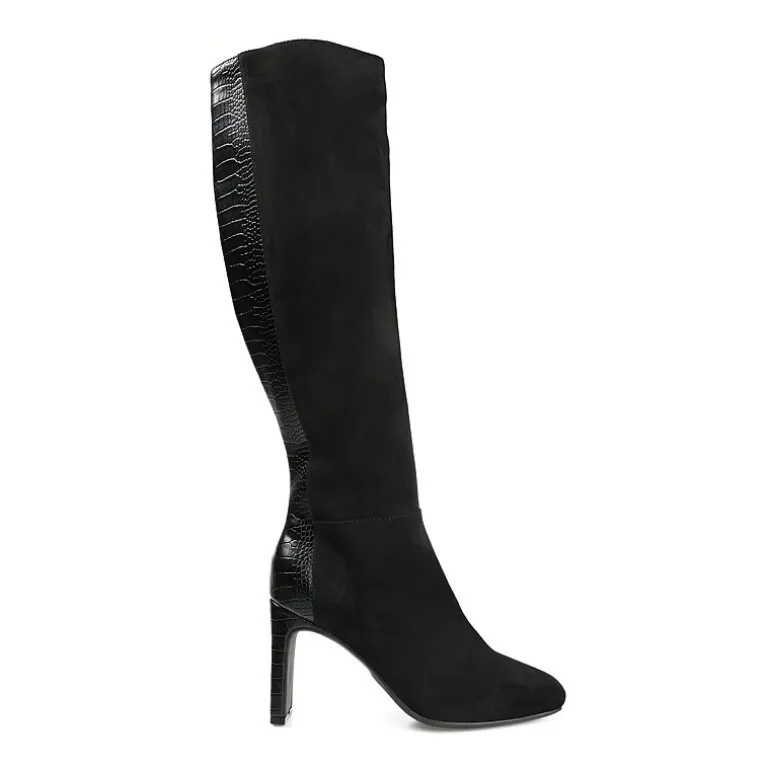 Journee Collection Womens Elisabeth Block Heel Dress Boots