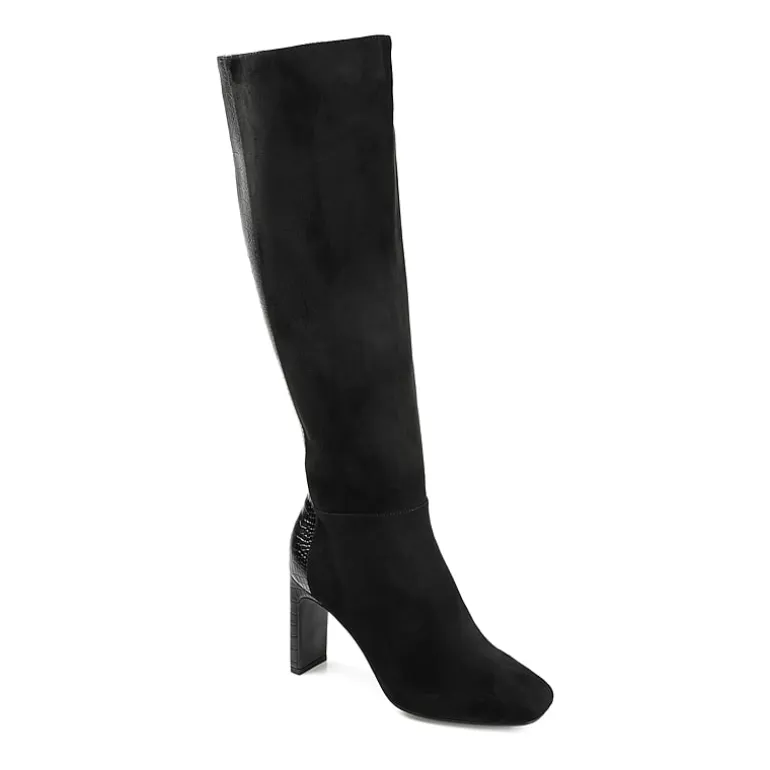 Journee Collection Womens Elisabeth Block Heel Dress Boots