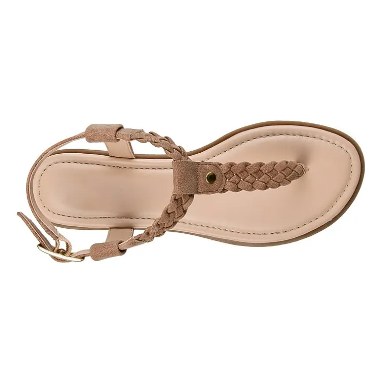 Journee Collection Womens Genevive Ankle Strap Flat Sandals