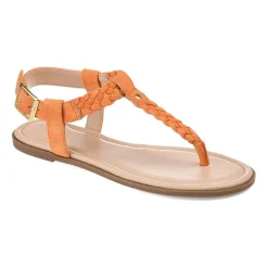 Journee Collection Womens Genevive Ankle Strap Flat Sandals