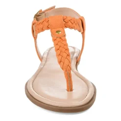 Journee Collection Womens Genevive Ankle Strap Flat Sandals
