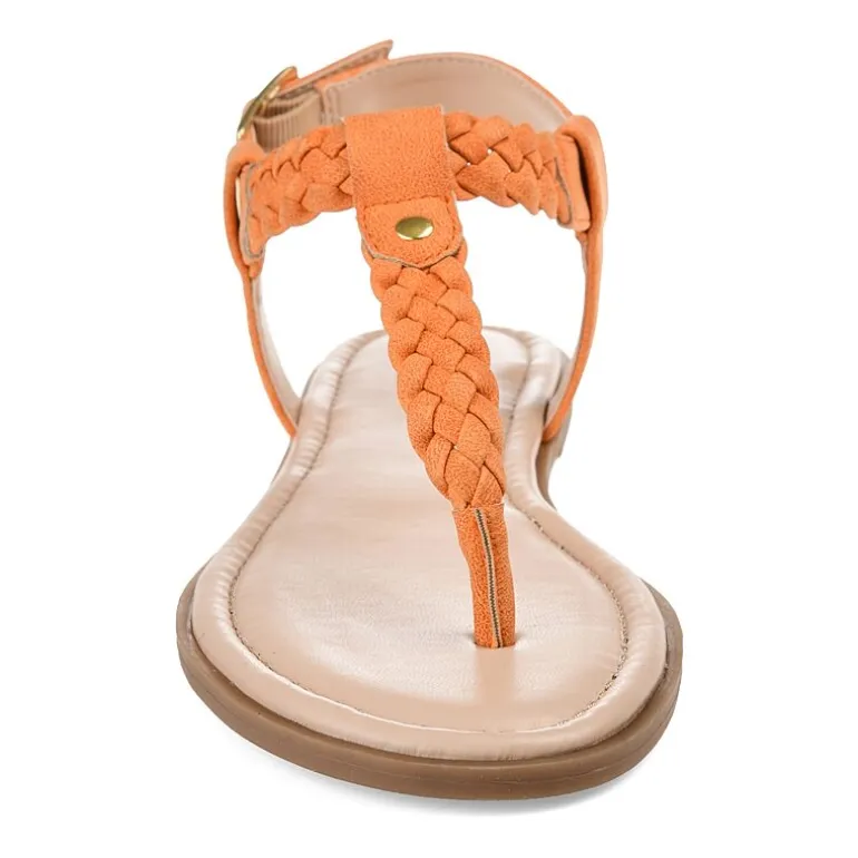 Journee Collection Womens Genevive Ankle Strap Flat Sandals