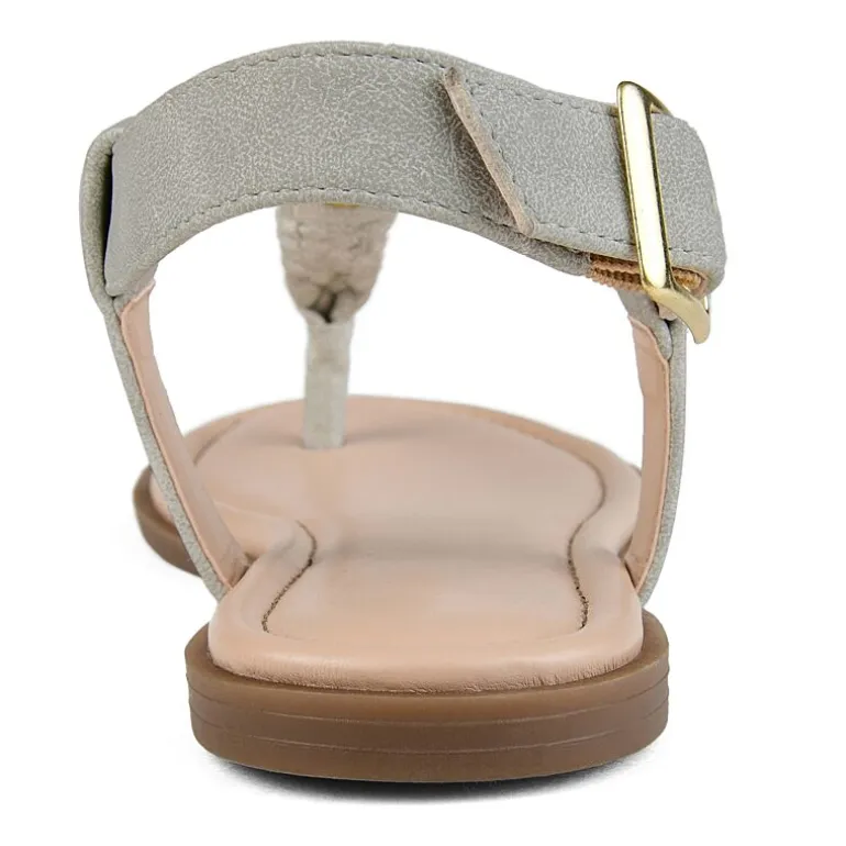Journee Collection Womens Genevive Ankle Strap Flat Sandals