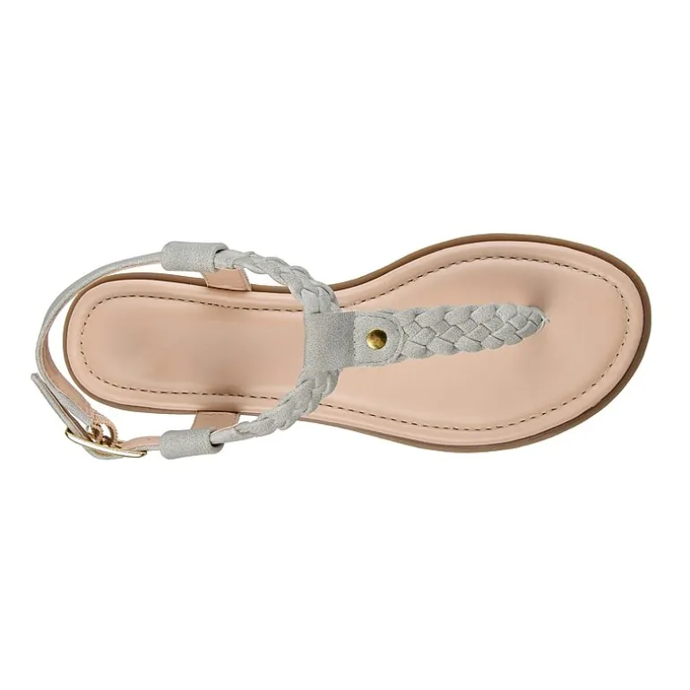 Journee Collection Womens Genevive Ankle Strap Flat Sandals