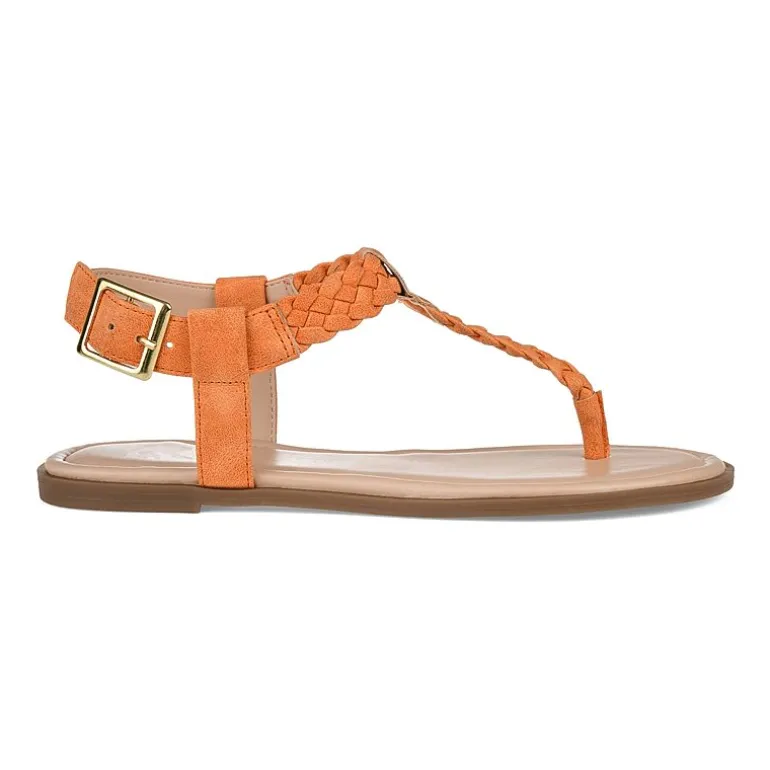 Journee Collection Womens Genevive Ankle Strap Flat Sandals