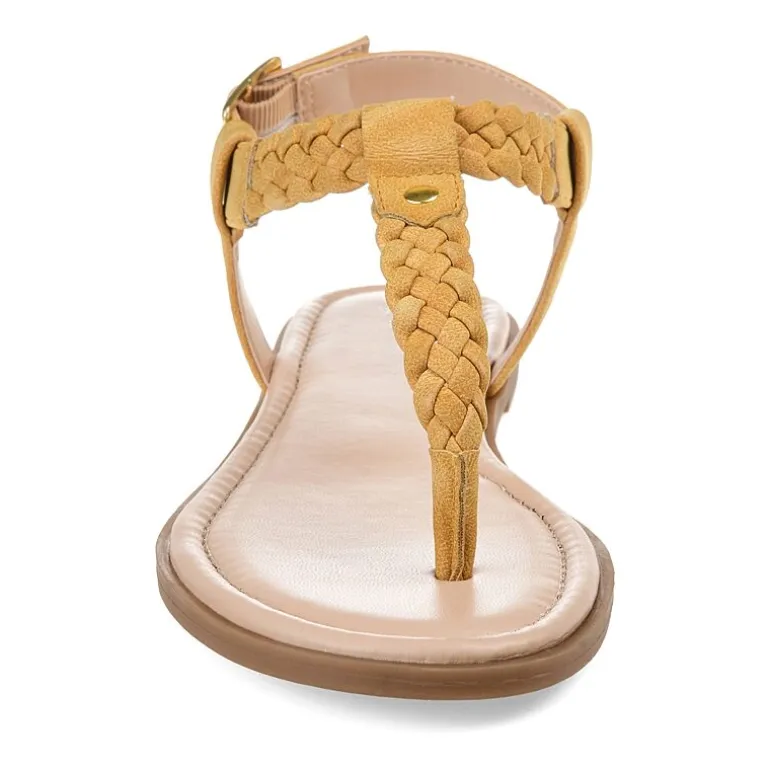 Journee Collection Womens Genevive Ankle Strap Flat Sandals
