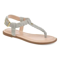 Journee Collection Womens Genevive Ankle Strap Flat Sandals