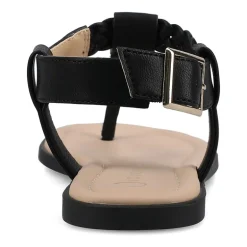 Journee Collection Womens Genevive Ankle Strap Flat Sandals