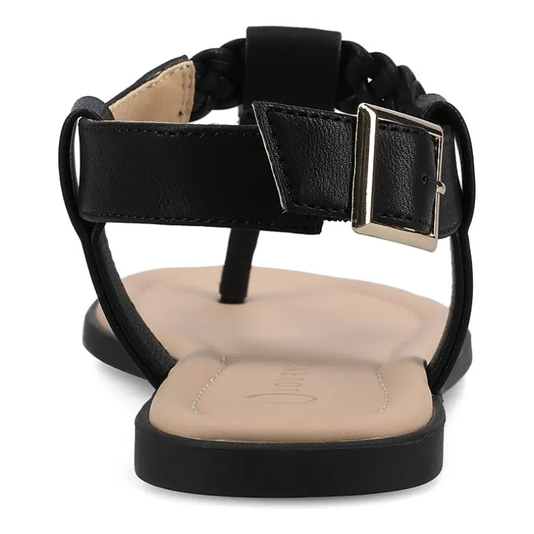 Journee Collection Womens Genevive Ankle Strap Flat Sandals