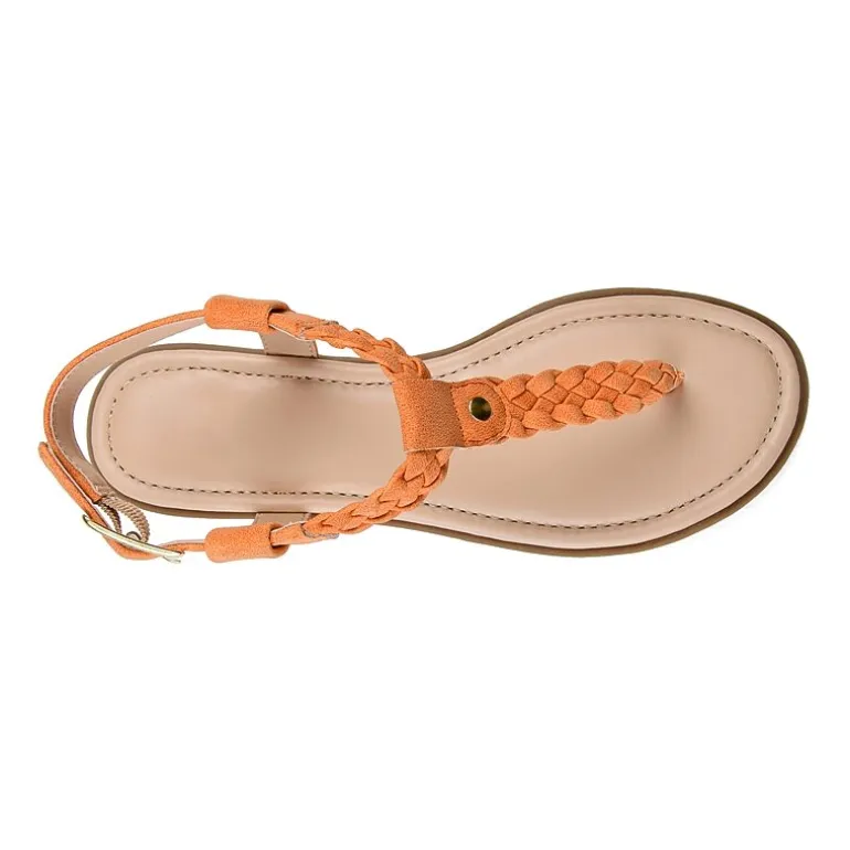 Journee Collection Womens Genevive Ankle Strap Flat Sandals