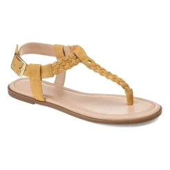 Journee Collection Womens Genevive Ankle Strap Flat Sandals