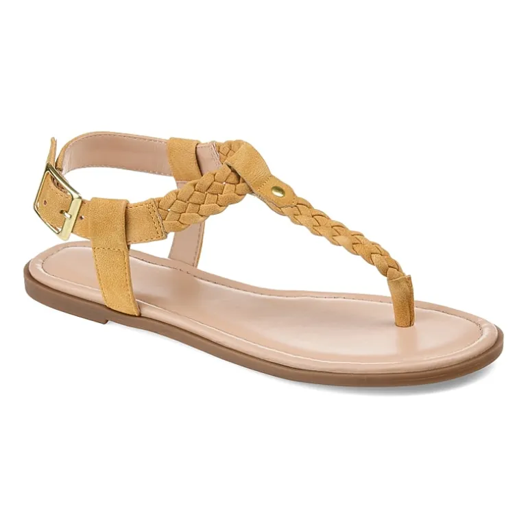 Journee Collection Womens Genevive Ankle Strap Flat Sandals