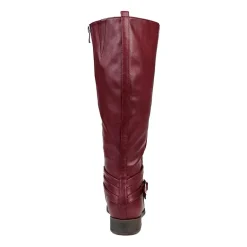 Journee Collection Womens Ivie Extra Wide Calf Stacked Heel Zip Riding Boots