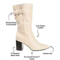 Journee Collection Womens Jc Wilo Stacked Heel Riding Boots