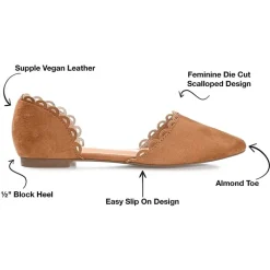 Journee Collection Womens Jezlin Slip-on Pointed Toe Ballet Flats