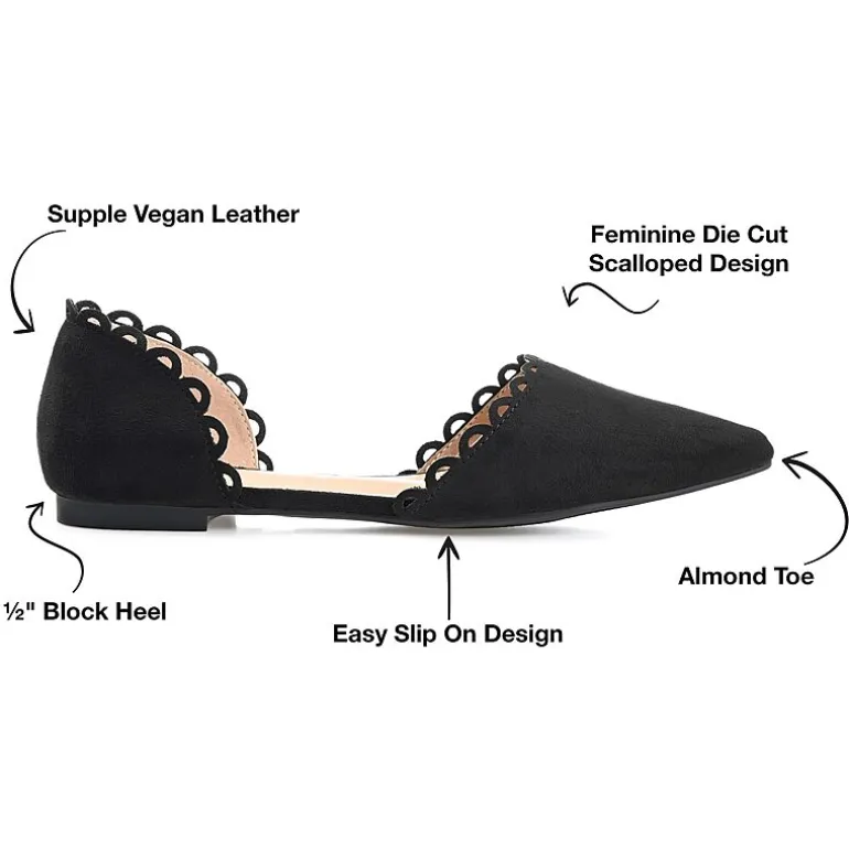 Journee Collection Womens Jezlin Slip-on Pointed Toe Ballet Flats