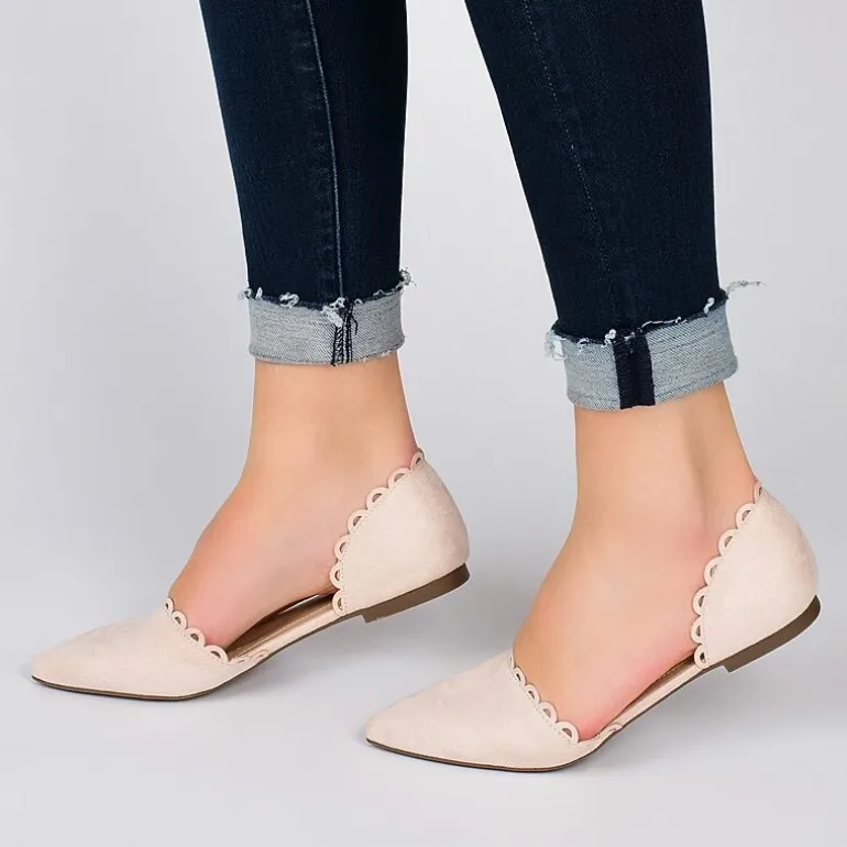 Journee Collection Womens Jezlin Slip-on Pointed Toe Ballet Flats