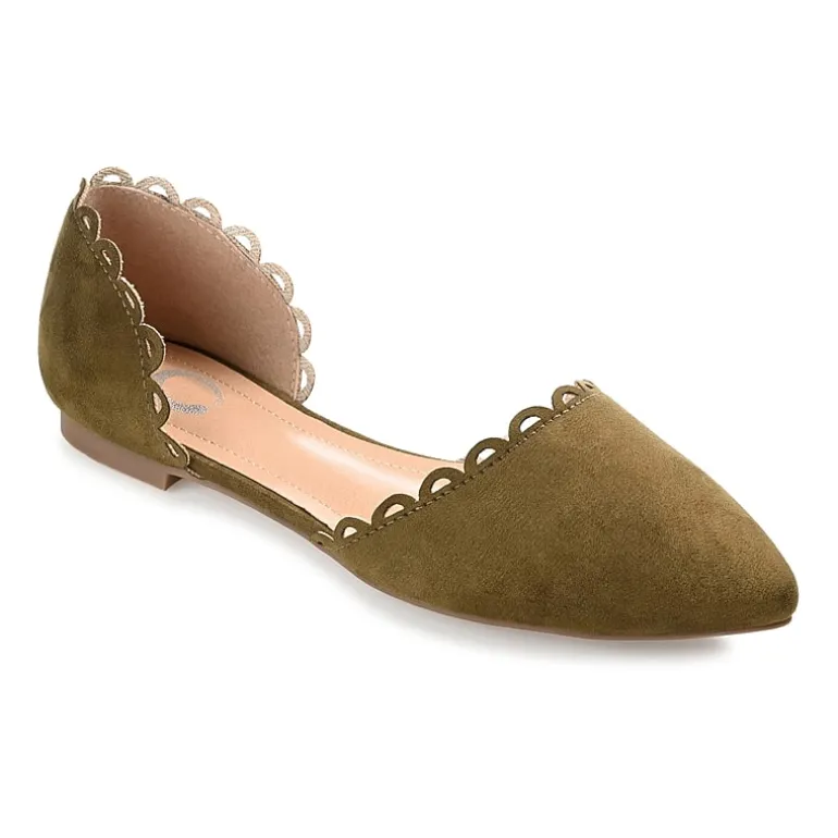 Journee Collection Womens Jezlin Slip-on Pointed Toe Ballet Flats