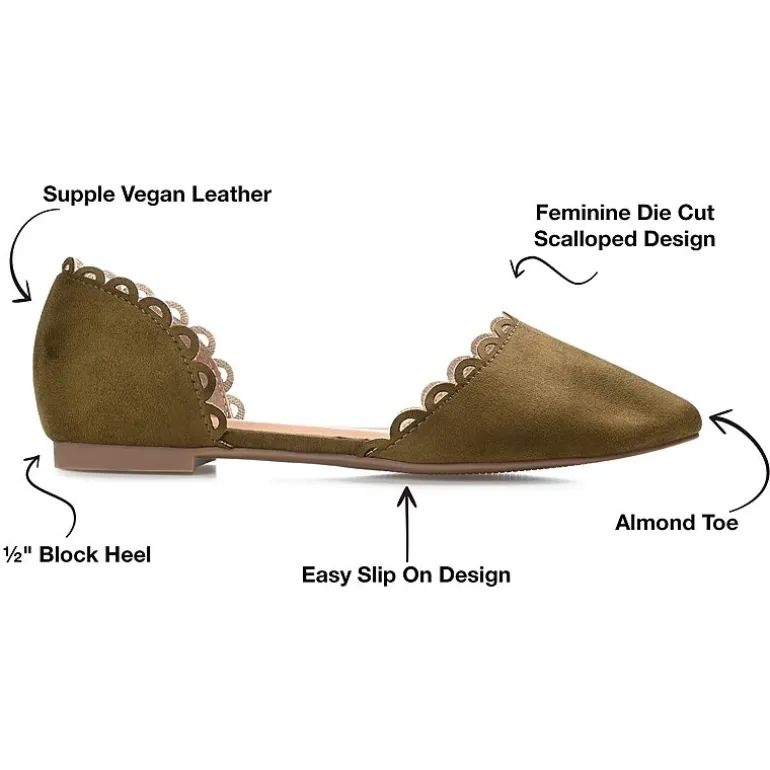 Journee Collection Womens Jezlin Slip-on Pointed Toe Ballet Flats